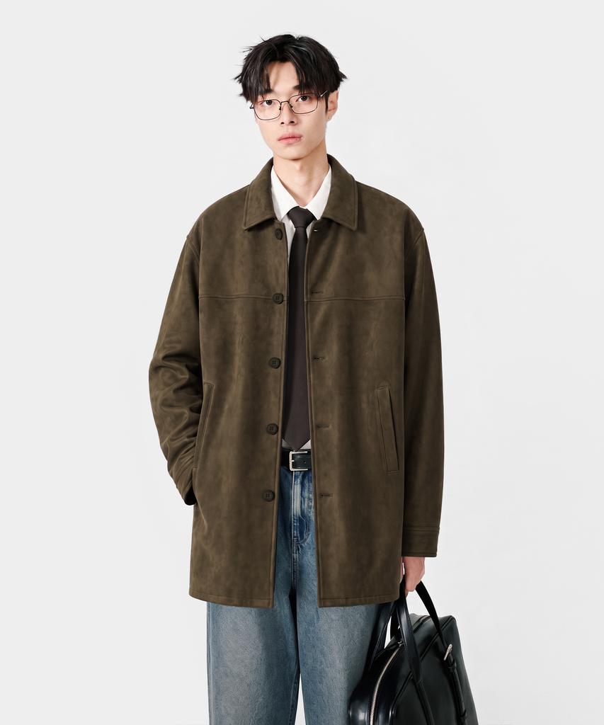 DIMITRI BLACK Slacker Schnittmantel_Wildleder 3 Farben