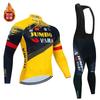 Costum de Ciclism Sportiv Nou de Toamnă și Iarnă, Cald, din Catifea, cu Mânecă Lungă, Rezistent la Vânt și Apă, pentru Bicicletă Sportivă, Bicicletă de Munte