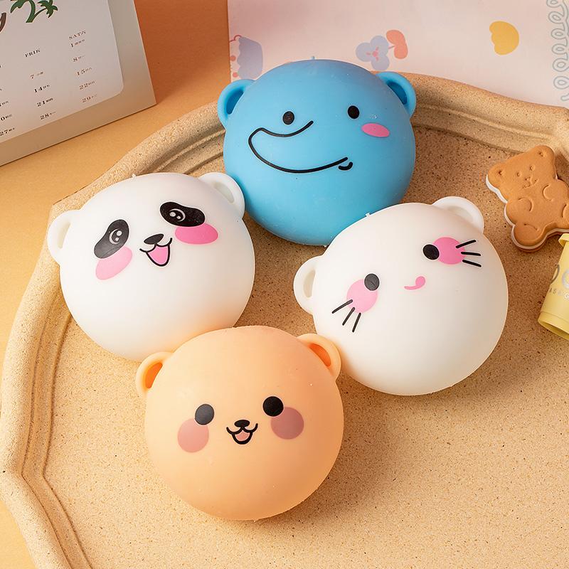 Cute Squishy Anti Stress Vent Ball Cartoon Animal Flour Balls Squeeze Toys Soft Stress-Relief Fidget Toys Kids Birthday Gift