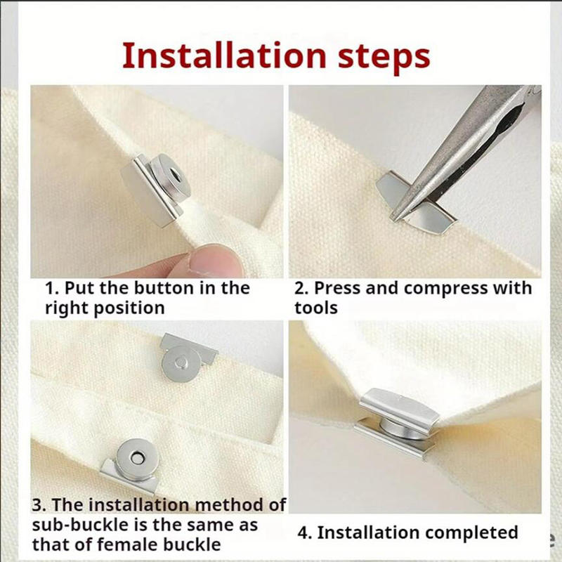 10 Pcs Strong Magnetic Buckle Clasp No-Sew Snap Lock for Purse Bags Clothing DIY Detachable Magnetic Purse Clip