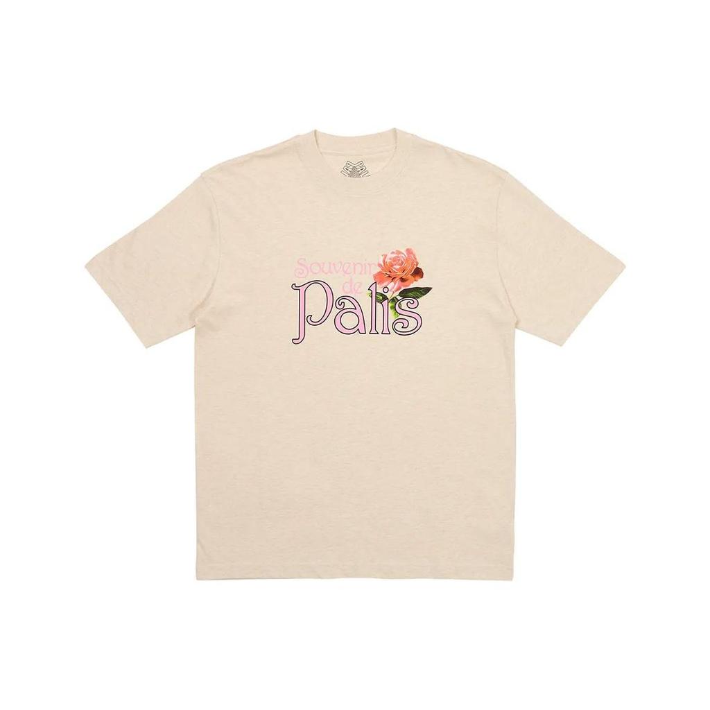 Palace Alfresco T-Shirt Oatmeal Marl Unisex Tops Cream P24TS213
