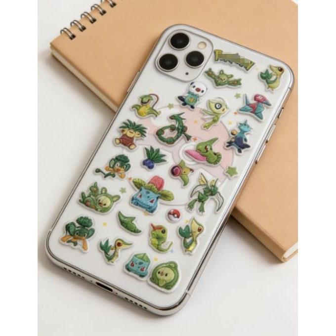 Farstyle 3D Three-dimensional Pokémon Stickers 4 Pieces Relief Sticker Set Pikachu Marshmallow Style Tile Notebook Cute Items Gift Children Popular