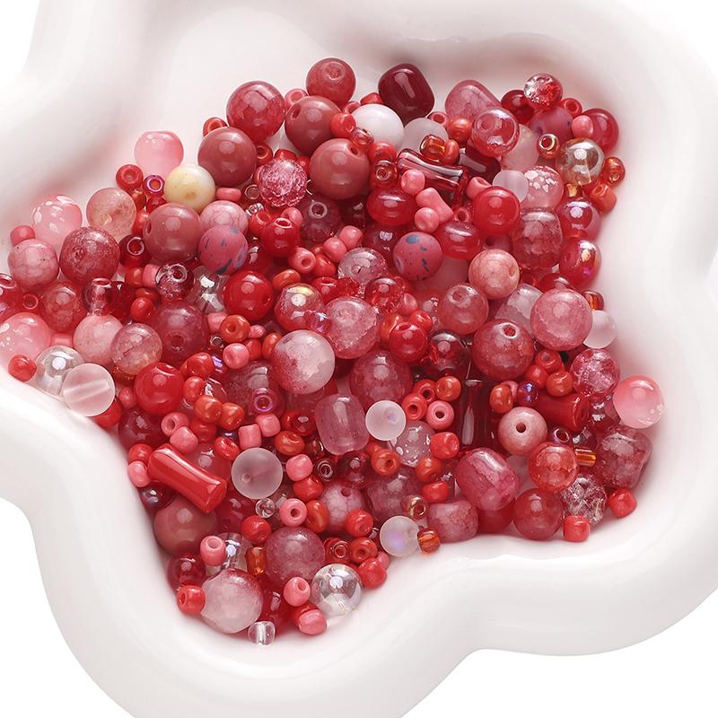3-12mm 30g/bag Mixed Style Glass Beads DIY Bracelet Necklace Earrings Jewelry Accessories