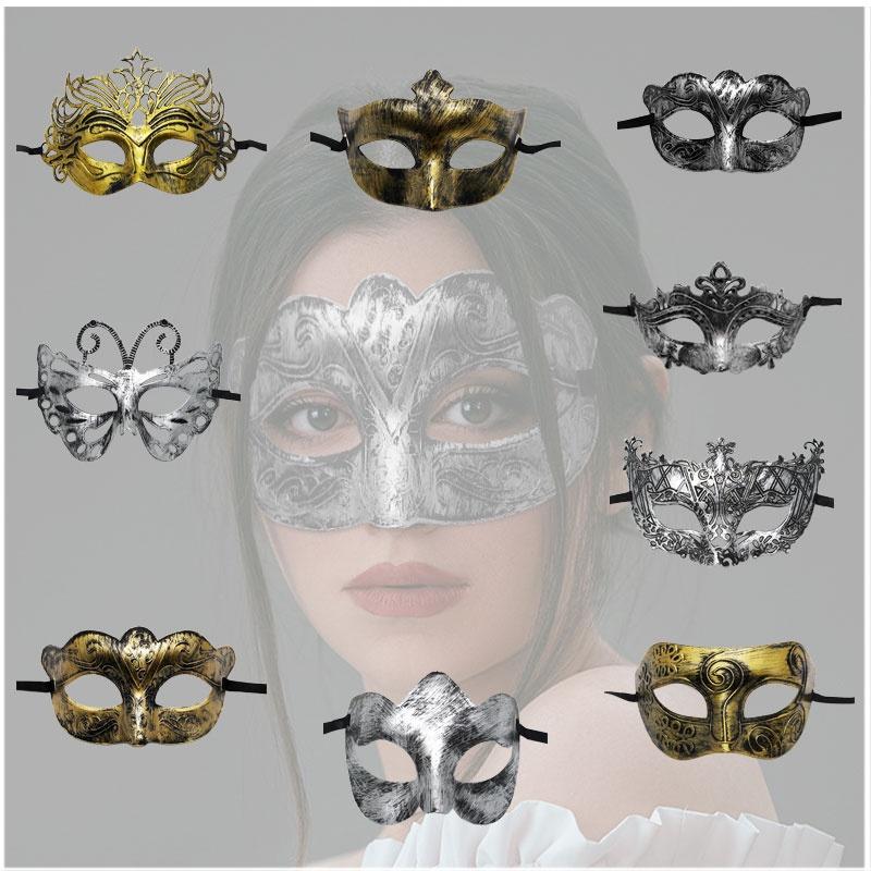 Retro Jazz Flathead Maske Halloween Party Maske Für Männer Antike Halbgesichtsmaske Dekoration