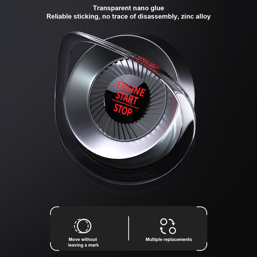 Cubierta de Botón de Arranque Pulsar Para Arrancar Motor de Coche Rotatorio Botón Pulsar Para Arrancar Accesorios Protector Anti-arañazos Auto Encendido Arranque Parada