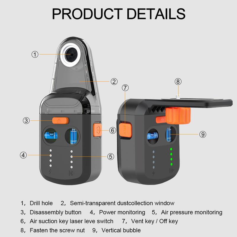 Electric Drilling Dust Collector Laser Level In Wall Suction