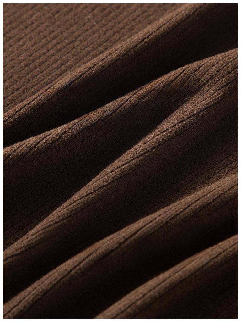 Verbessertes Langarm-Slim-Fit-Hemd aus deutschem Samt mit mittlerem Kragen für Damen - Perfekt für Herbst und Winter