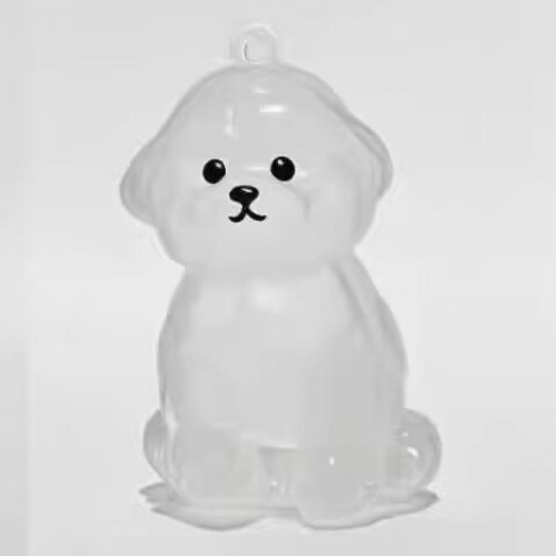 Cute Dog Transparent Hair Storage Box, Animal Fur Ball Capsule Pendant, Decorative & Memorial Dustproof Case, Collectible Toy