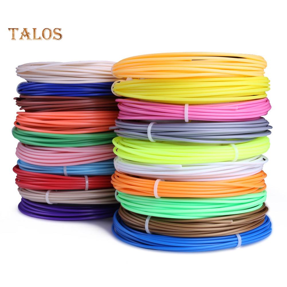 Tool Store 10/20 Colors 5m 1.75mm PLA Refill Filament Consumable for 3D Printer Drawing Pen