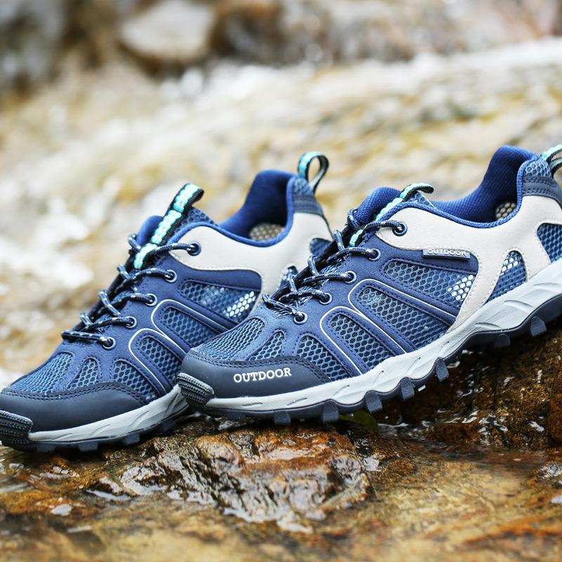 Outdoor Sports Sandals Breathable Men's Women's Shoes Single Mesh Hollow Anti Slip Hiking Travel