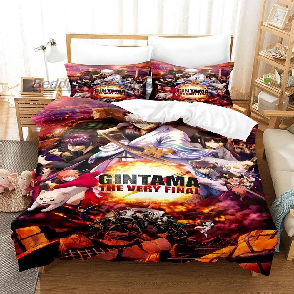 Gintama Bedding Set Single Twin Full Queen King Size Bed Set Aldult Kid Bedroom Duvetcover Sets 3D Print Anime Bed Sheet Set