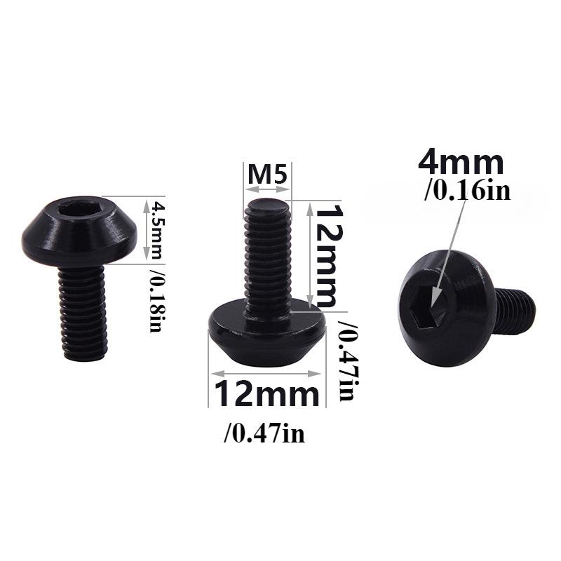 4Pcs Bicycle Water Bottle Cage Bolt Cycling Accessories Kettle Holder Aluminum M5 Screw Handle Bikes Part for MTB Road Bike