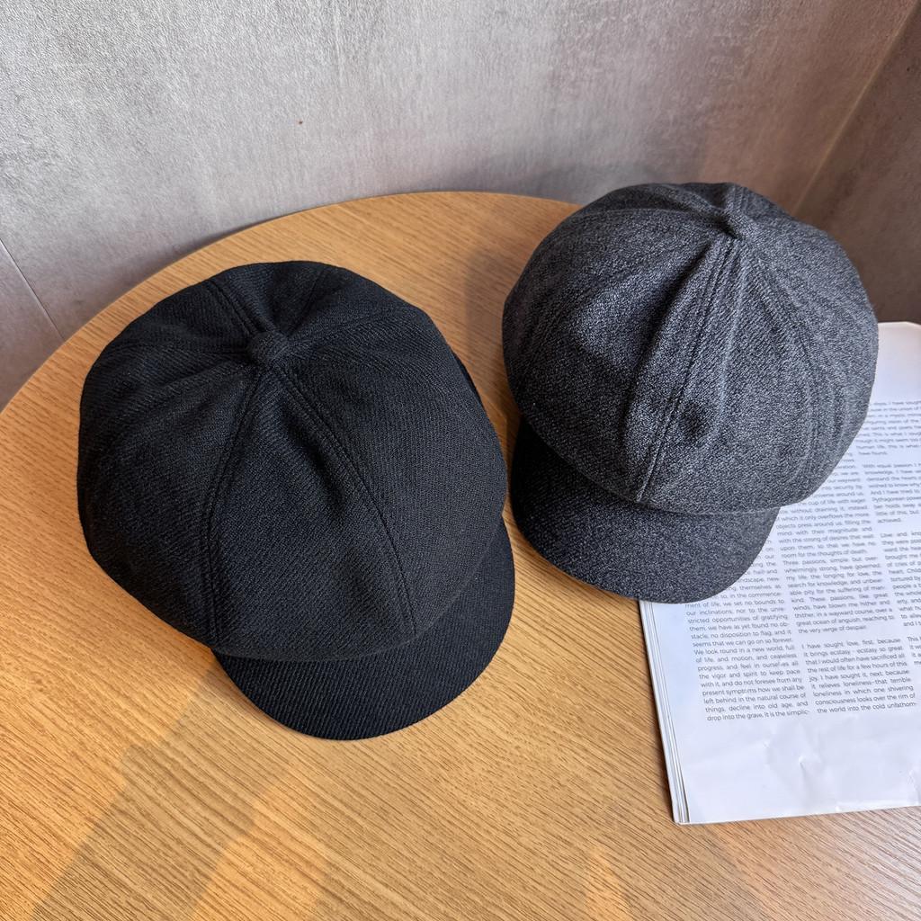Color Solid Letter A Retro Beret Hat Ladies Polyester Fabric Fashion Accessory