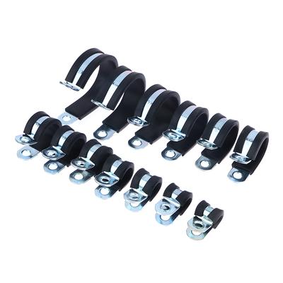 2 Stuks Roestvrij Staal Rubber Bekleed P-Klem Kabelbevestiging Slang Pijpklem Type R Rubberen Kabelbevestiging Pijpklem