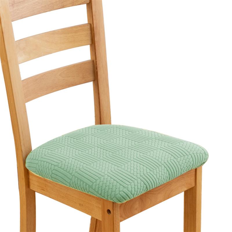 1Pc Elastic Dining Chair Seat Covers Jacquard Stretch Chair Cover Removable Seat Cushion Slipcover For Home Party Cafe