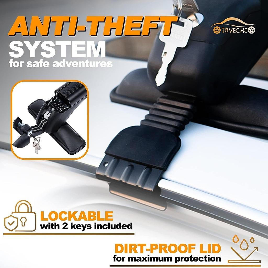 Universal Roof Rack Cross Bars Kayak Cargo Carrier Compatible with 4 or 5 Door Cars Mounts to The Rooftop of Your Car or SUV