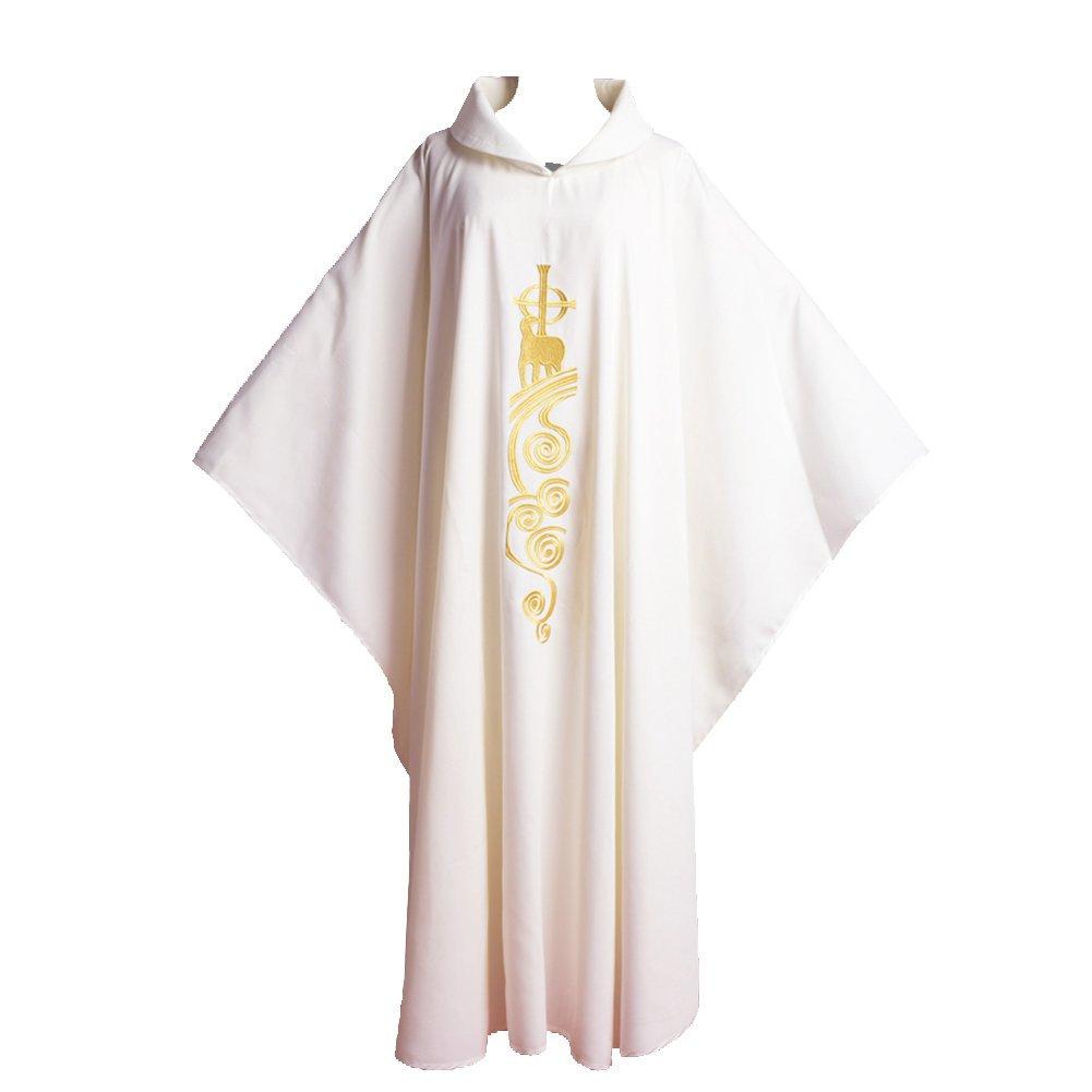 

Косплей Казула Готическая Круглый Вырез Накидка Костюм для Выступлений Хэллоуин Вечеринка белый