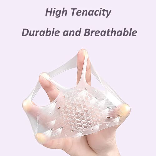 4 Pairs of Metatarsal Pads for Men and Women, Ball of the Foot Cushions, Soft Silicone Forefoot Cushion Pads for Women, Non-Slip, Reusable, Breathable