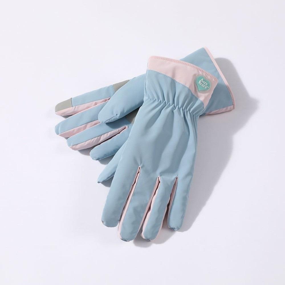 New Waterproof Winter Gloves Touchable Screen Full Finger Touch Screen Gloves Warm Full Finger Gloves Gift синий