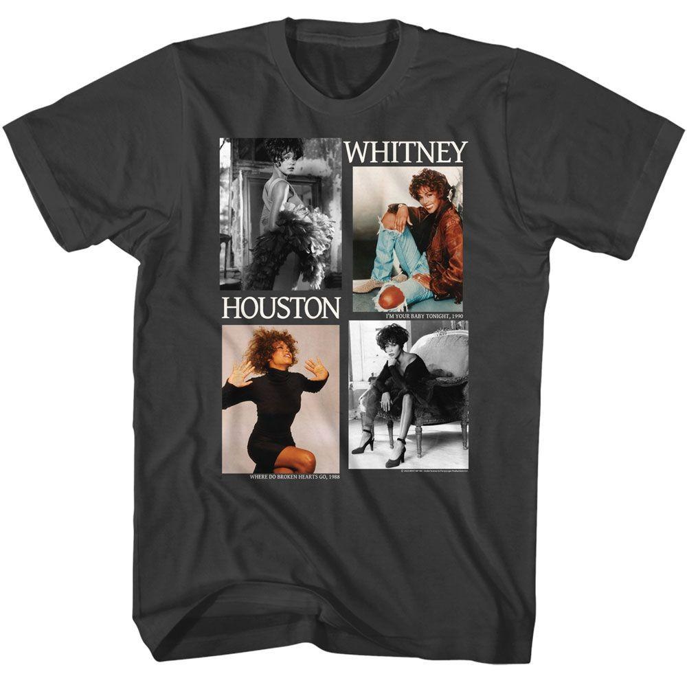 Whitney Houston Picture Blocks Music Shirt L