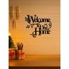 Wrought Iron Welcome Sign for Home Wall Decor Christmas Porch Living Room Hanging Plaque Metal Art Craft Garden Yard Gate Ornament