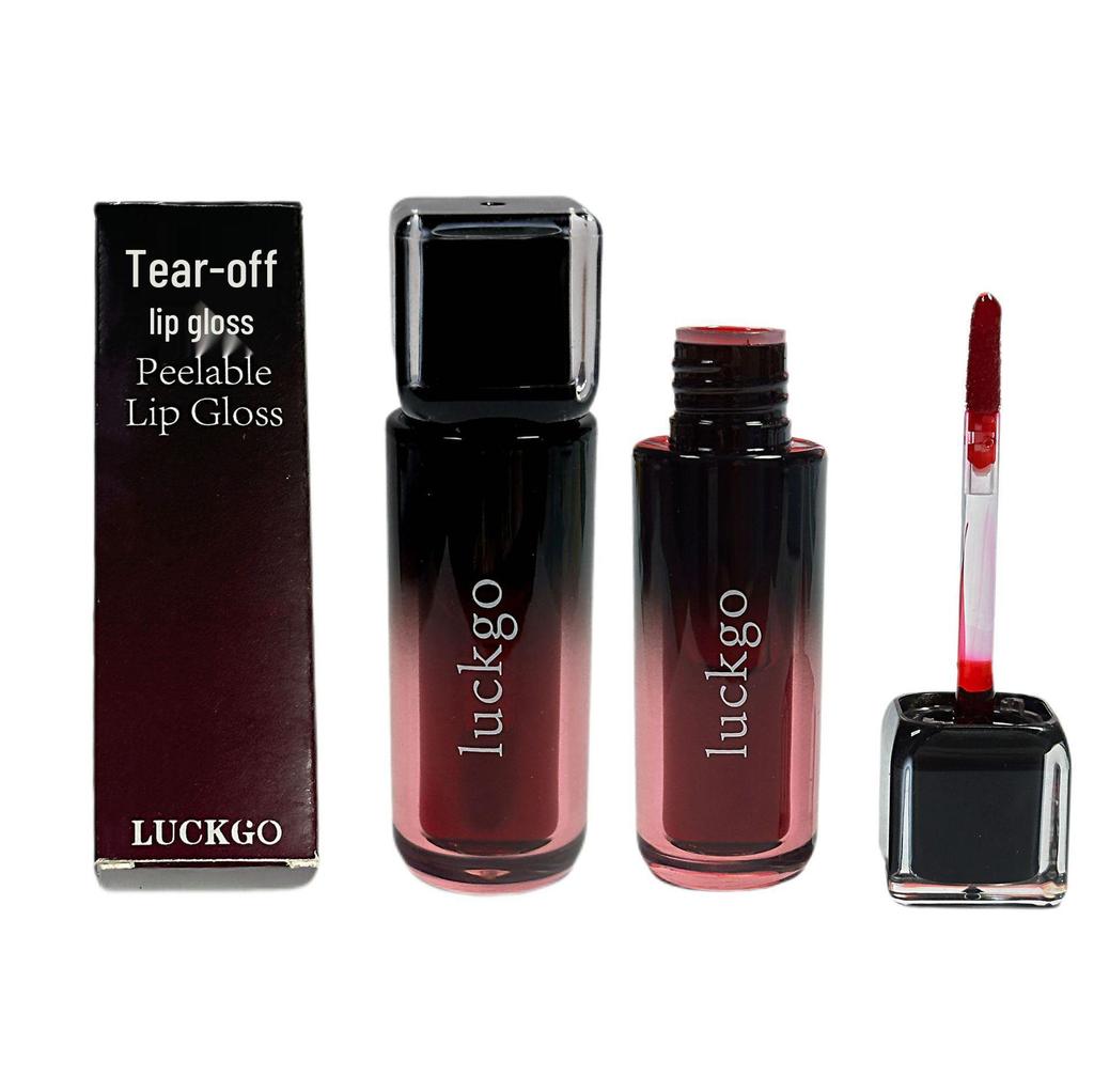 Cross Luckgo Waterproof Peel-off Lip Tint: Long-lasting Matte Korean-Style for Students.