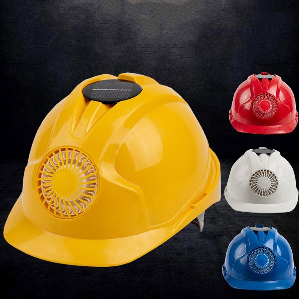 Ventilação de Capacete com Ventilador Solar Ajustável Tampa Protetora de Plástico ABS Protetor Solar com Ventilador de Resfriamento Capacete de Segurança Industrial