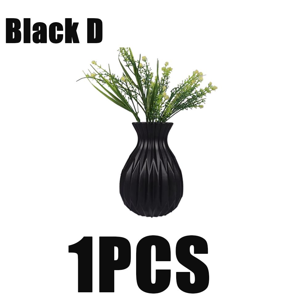 1pcs Modern Flower Vase Plastic Creative Flower Pot Arrangement Container Kitchen Living Bedroom Home Decoration Ornament