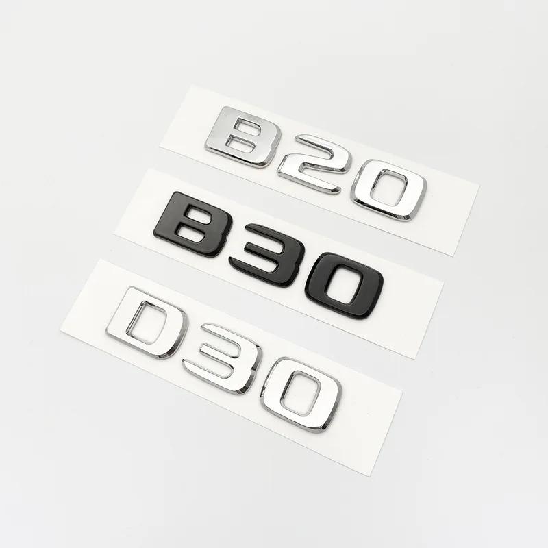 Silver Black Letters B20 B30 D30 450 650 ABS Emblem for Mercedes Benz Brabus C W203 W204 W205 Coupe Car Trunk Badge Logo Sticker