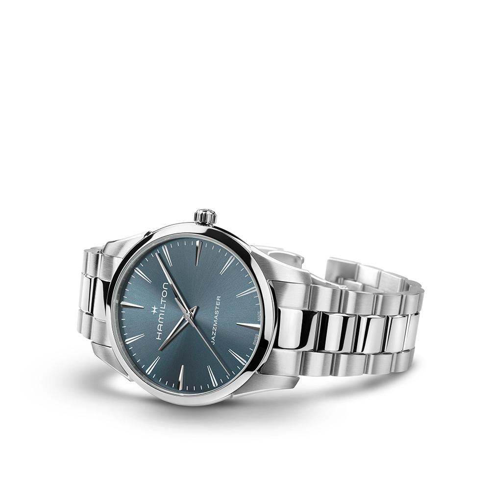 Hamilton Jazzmaster Quartz Dark Dusty Blue 40mm Bracelet H32461141