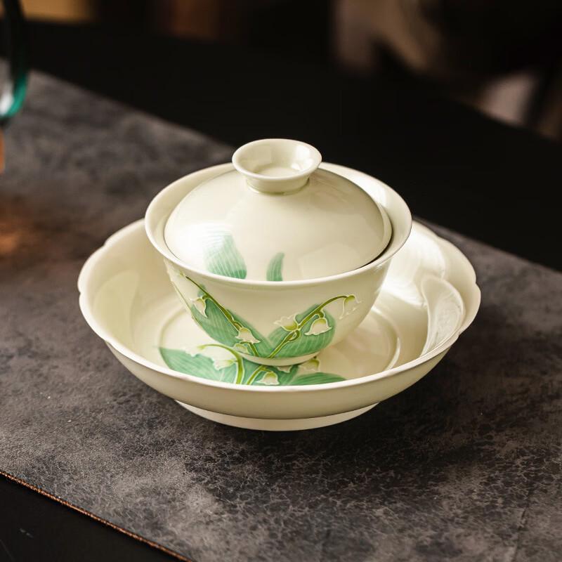 Jiumuqing Ceramic Gaiwan Tea Set