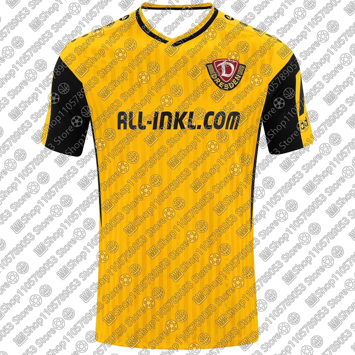 Unisex G-Deutschland Erwachsenen Trikot Fußballspiel Sport D-Dynamo D-Dresden Heim Mann Training Atmungsaktiv Fußballtrikot L black