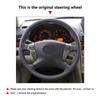 For Toyota Avensis 2003 2004 2005 2006 2007 Car Interior Accessories Steering Wheel Cover Perforated Microfiber Leather Trim