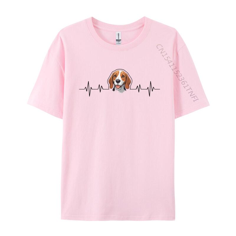 Beagle Heartbeat Cute Dog Tshirt Anime Printed T Shirt Gift Tops T Shirt Discount Cotton Comfortable Tight Unisex