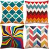 Home Decor Colorful Geometric Pattern Digital Print Pillowcases Pattern Cushion Cover Suitable for Sofa Bedroom Car Pillow Cover