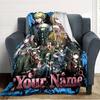 Name Custom Dangan Ronpa Anime Print Flannel Blanket High Quality Warm Comfortable Cover for All Seasons Perfect for Gifts Home Decor