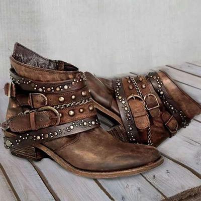 Jesienne i zimowe modne damskie buty Nowa platforma Casual Leather Plus Size 43 Damskie buty Buty z klamrą paska Botas Femininas