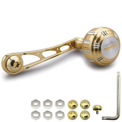 HEIGHTEN 75mm Reel Handle with 35mm Handle Knob, Compatible with SHIMANO, DAIWA, and Abu Baitcasting