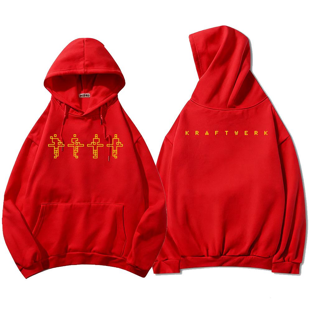 

Band Kraftwerk Print Hoodies Streetwear Unisex Long Sleeve Fleece Hooded Sweatshirt Men Women Clothing Casual Hoodie XXXL
