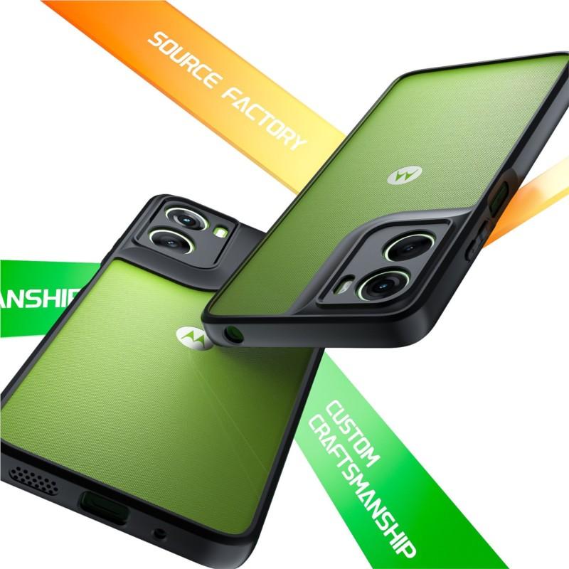 For Motorola Moto G06 Case For Motorola Moto G06 TPU Case Anti-Shockproof TPU Transparent Black Frame Case For Motorola Moto G06