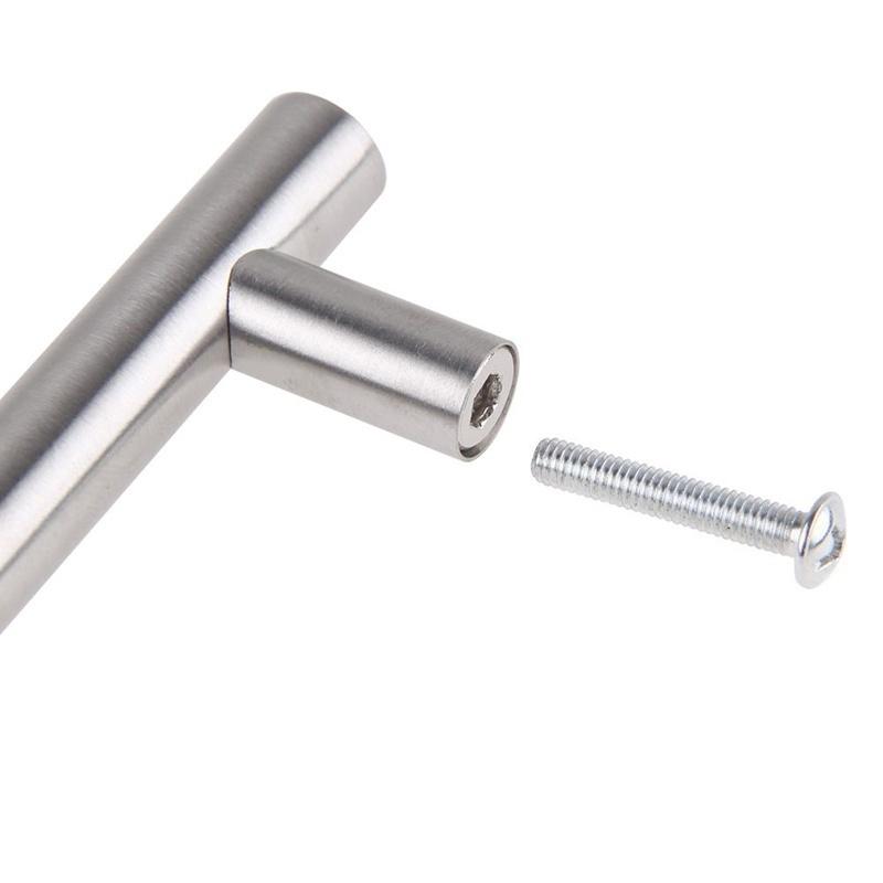 New Stainless Steel Kitchen Door Cabinet T Bar Handle Pull Knob