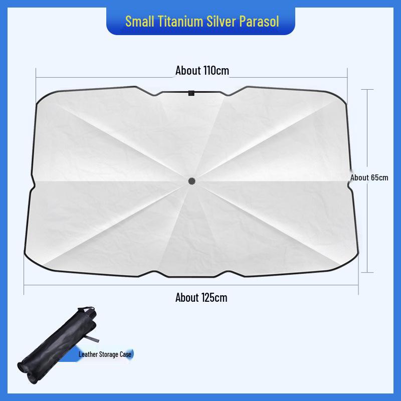 Retractable Car Windshield Sunshade: Folding Sun Protection & Heat Insulation.