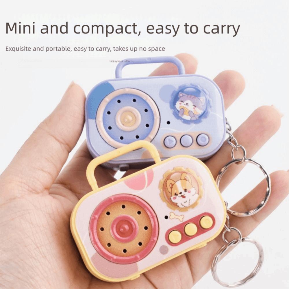 Multi-color Recorder Keychain Cartoon Animal Bag Ornament Creative Recorder Key Chain  Gift