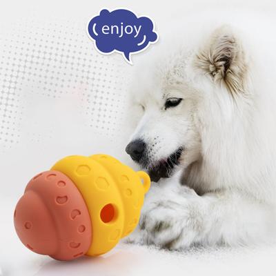 Bola de Silicone para Ração de Cachorro com Vazamento Resistente à Mordida Alimentador Dispensador de Petiscos Brinquedo para Dentição de Pet Limpeza Brinquedo Interativo para Enriquecimento contra o Tédio
