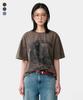 GROOVE RHYME Pigment Cotton Graphic Short Sleeve T-Shirt (3 Colors) (Frbmctr704M)