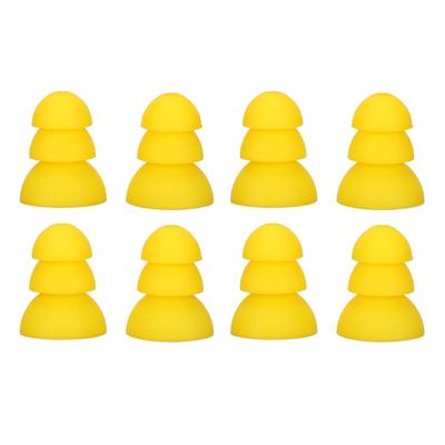 8pcs Hearing Aid Ear Tips 3 Layer Soft Silicone Replacement BTE ITE Pocket Hearing Aids Earplug