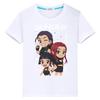 Kpop cazadores de demonios niños Estampado Kawaii Camisetas 100% Algodón Bonitos Tops camiseta para niños niño 10años anime Corta y2k Navidad ropa para niñas