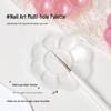 Nail Art Plastic Palette - Plum Blossom & Lotus Leaf Design with Eight Compartments