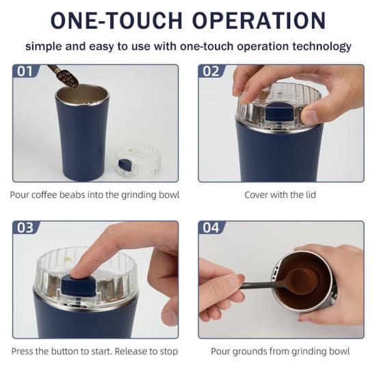 Electric Coffee Grinder 240W Stainless Steel Blades Multifunction Spice Grinder Coffee Beans Nuts Herbs Grinding Machine