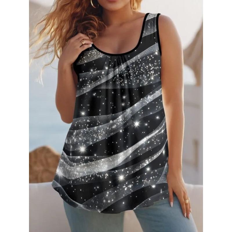 Summer Women's Sleeveless Vest Creative Animal Pattern Color Printing Comfortable Soft Oversized Fashionable Versatile Vest